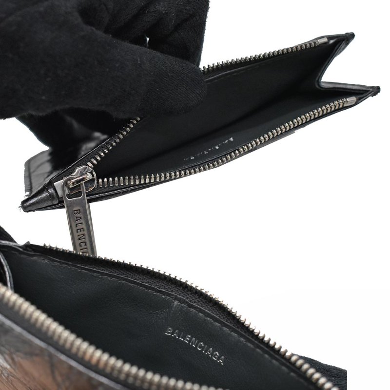 【門市全新現貨】BALENCIAGA 巴黎世家 Monaco金屬揉製質感零錢包卡夾名片夾(附原廠紙盒、防塵袋)-1