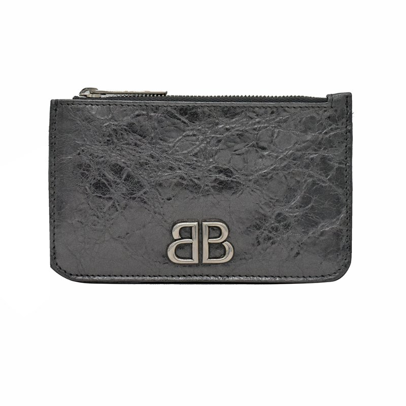 【門市全新現貨】BALENCIAGA 巴黎世家 Monaco金屬揉製質感零錢包卡夾名片夾(附原廠紙盒、防塵袋)-2