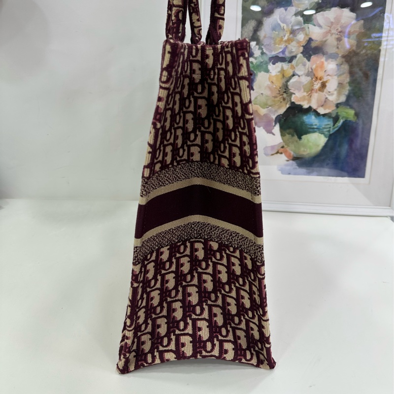 Dior迪奧Booktote系列經典刺繡紅色托特包大號 18年 原始成色-3
