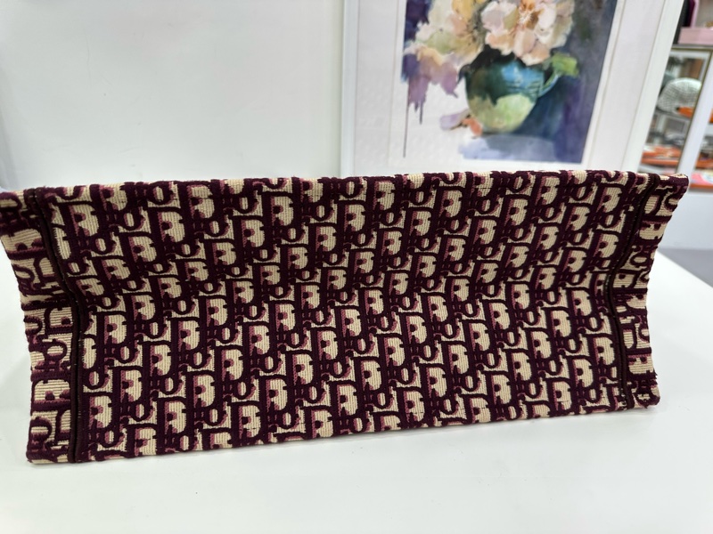 Dior迪奧Booktote系列經典刺繡紅色托特包大號 18年 原始成色-5