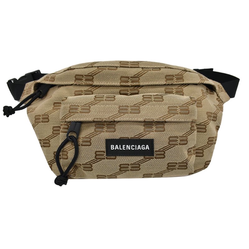 【門市全新現貨】 BALENCIAGA 巴黎世家 SIGNATURE BB MONOGRAM 提花帆布腰包胸包 (附防塵袋)-3
