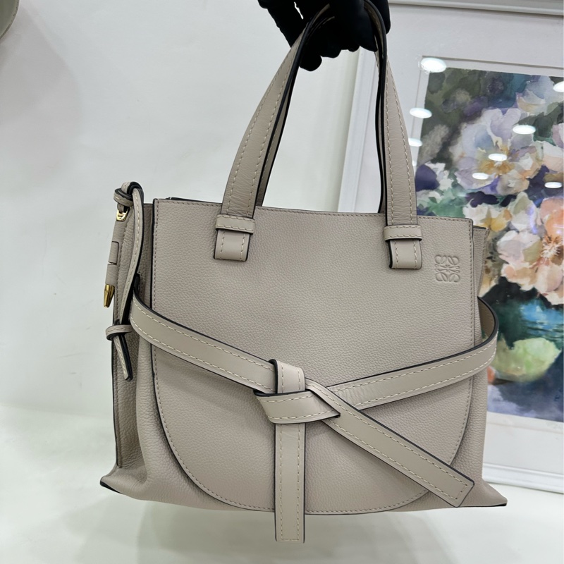 Loewe羅意威 Gate米灰色 tote托特包 帶肩帶 99新近閒置 底長30cm-7