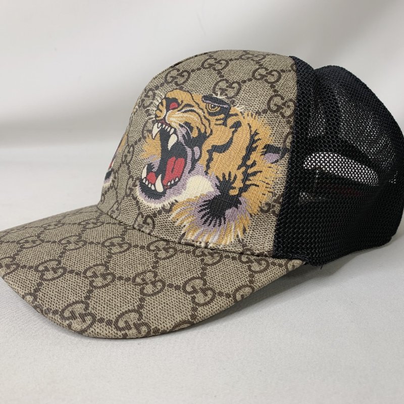 GUCCI 老花雙虎頭棒球帽-2