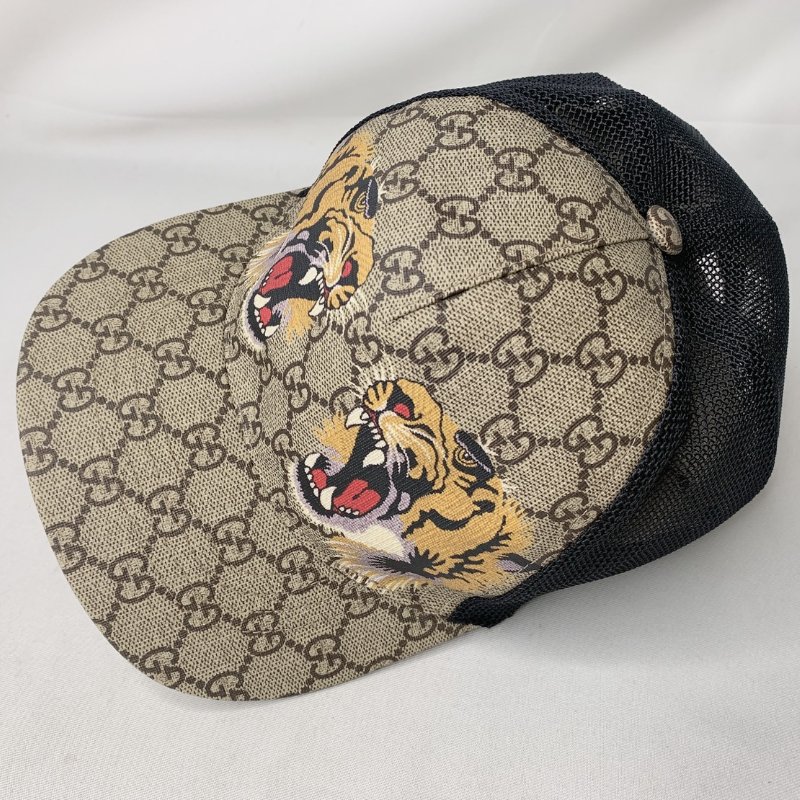 GUCCI 老花雙虎頭棒球帽-7