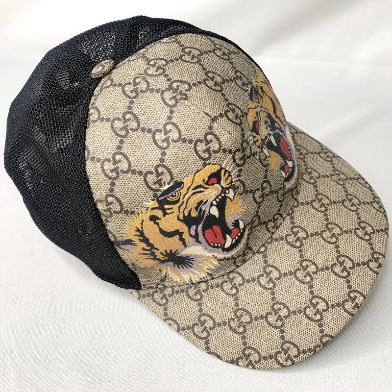 GUCCI 老花雙虎頭棒球帽-8