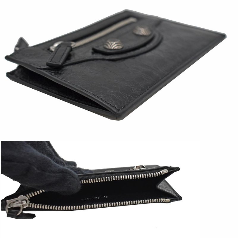 【門市全新現貨】BALENCIAGA巴黎世家 Le Cagole 經典鉚釘皮革零錢包 卡夾(附原廠紙盒、防塵袋)-1
