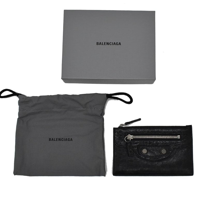 【門市全新現貨】BALENCIAGA巴黎世家 Le Cagole 經典鉚釘皮革零錢包 卡夾(附原廠紙盒、防塵袋)-2
