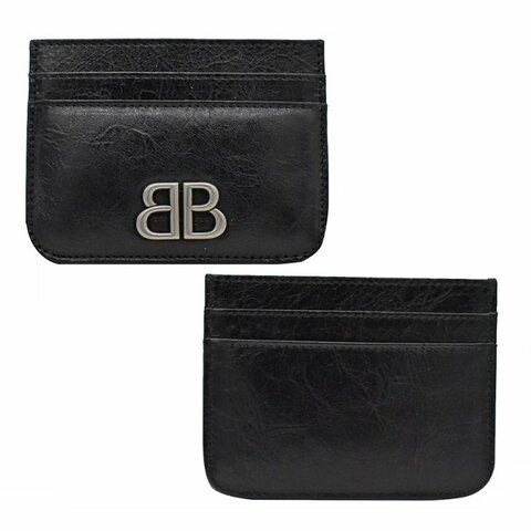 【門市全新現貨】BALENCIAGA巴黎世家 LOGO 皮革摩纳哥卡片夹 名片夾 (附原廠紙盒、防塵袋)