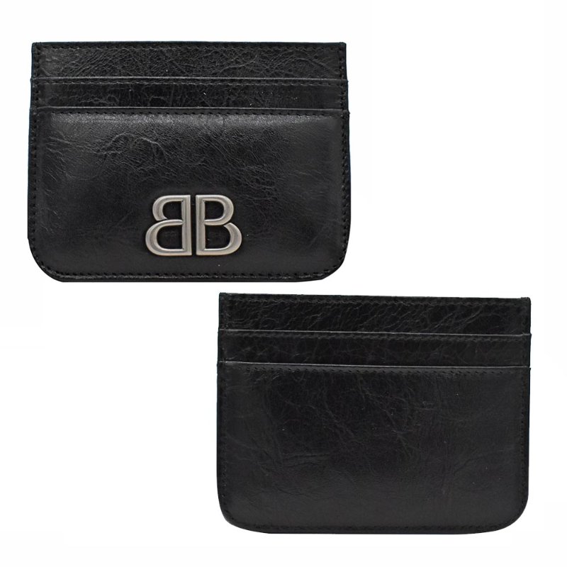 【門市全新現貨】BALENCIAGA巴黎世家 LOGO 皮革摩纳哥卡片夹 名片夾 (附原廠紙盒、防塵袋)-0