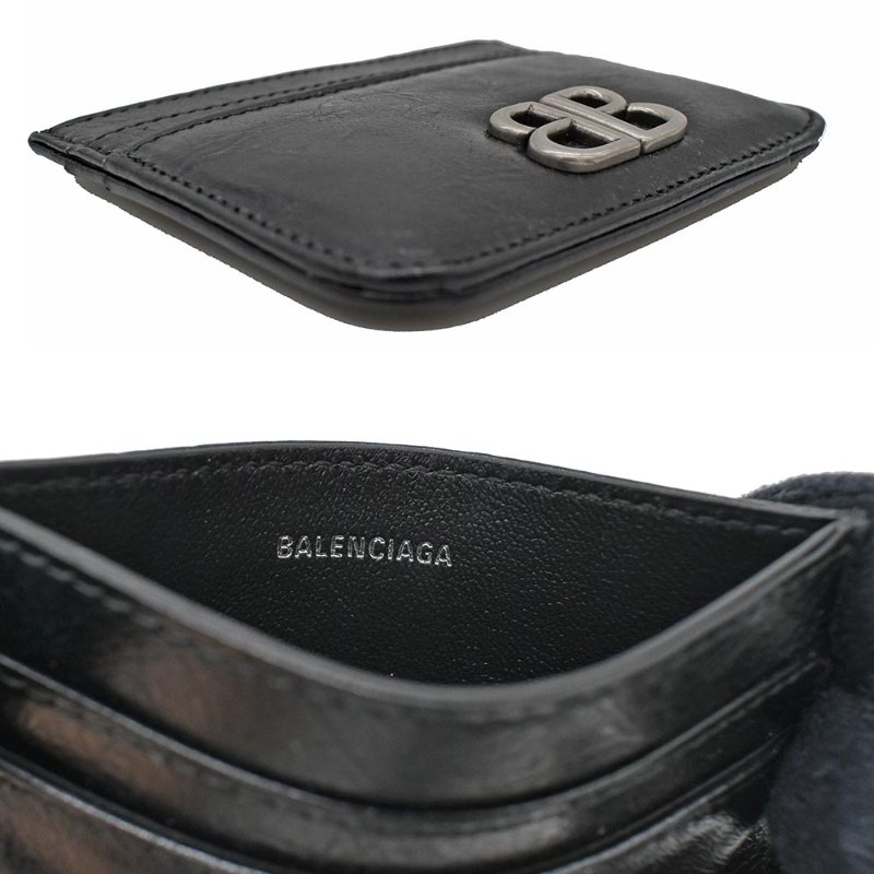 【門市全新現貨】BALENCIAGA巴黎世家 LOGO 皮革摩纳哥卡片夹 名片夾 (附原廠紙盒、防塵袋)-1