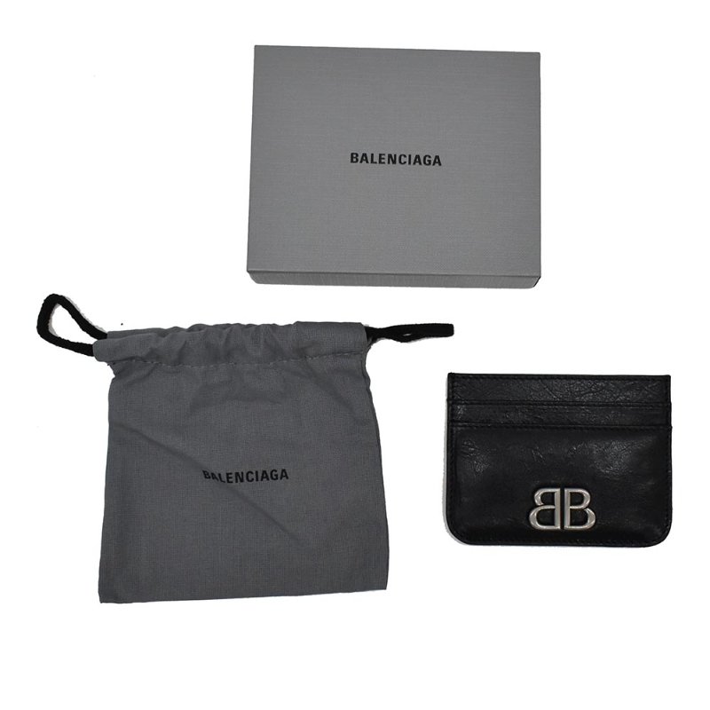 【門市全新現貨】BALENCIAGA巴黎世家 LOGO 皮革摩纳哥卡片夹 名片夾 (附原廠紙盒、防塵袋)-2