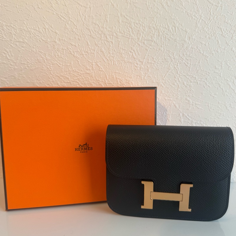 Hermes黑/玫瑰金H康康mini小包-0