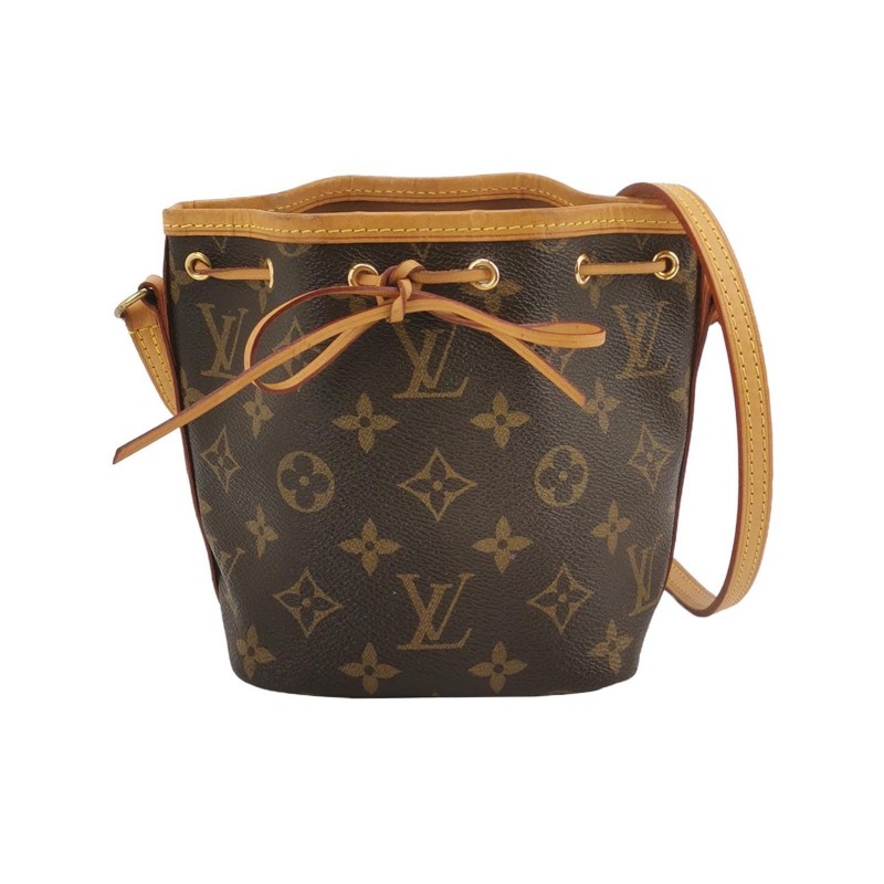 Louis Vuitton (LV) NOE Nano Monogram印花抽繩 斜背包 肩背包-0