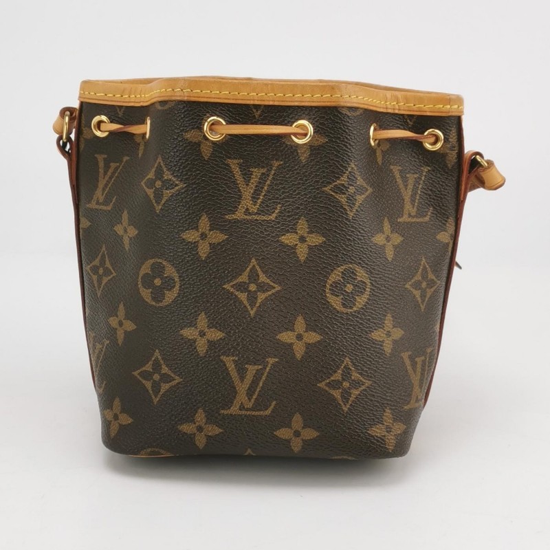Louis Vuitton (LV) NOE Nano Monogram印花抽繩 斜背包 肩背包-4