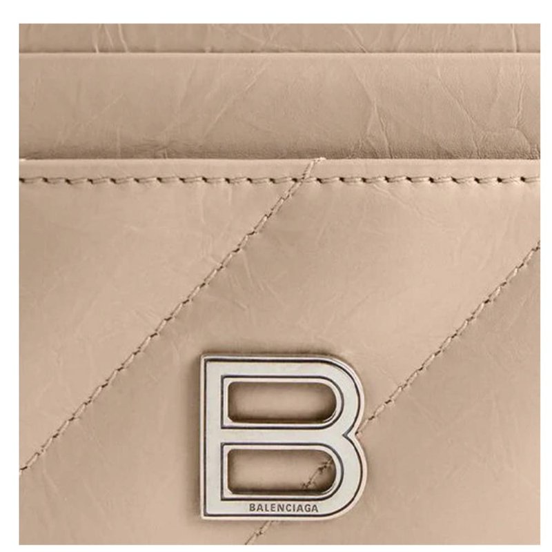 【門市全新現貨】BALENCIAGA巴黎世家 Crush 皮革車縫線卡片夾名片夾 (附原廠紙盒、防塵袋)-2