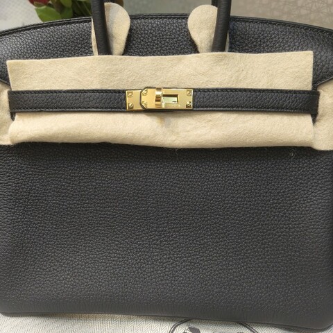 愛馬仕 birkin25 黑色89 金扣 W刻