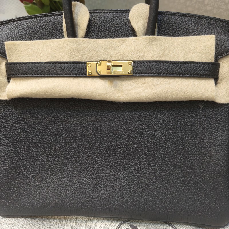 愛馬仕 柏金包birkin25 黑色89 金扣 W刻-0