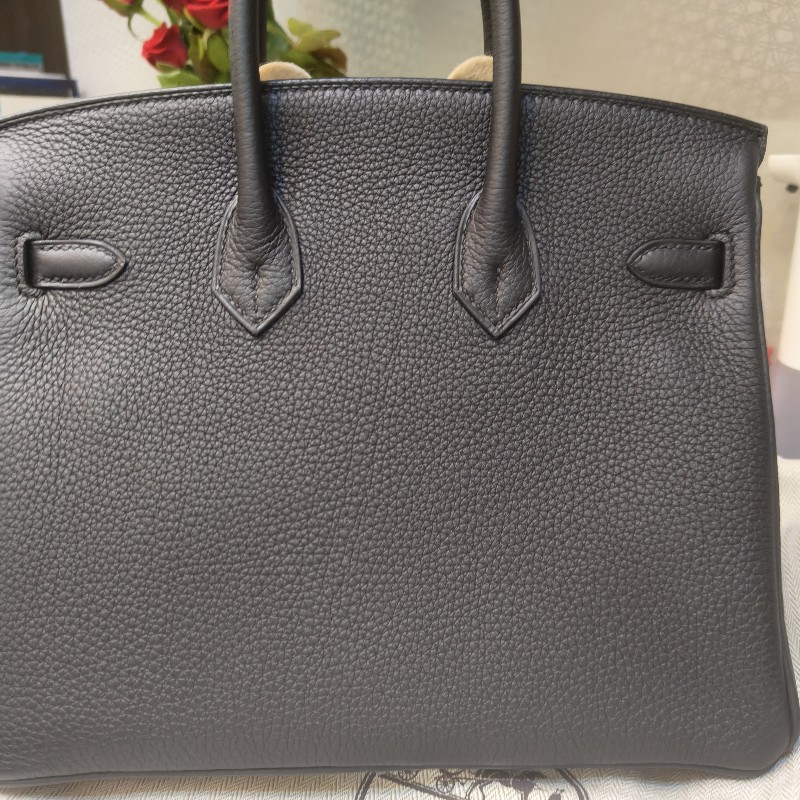 愛馬仕 柏金包birkin25 黑色89 金扣 W刻-1