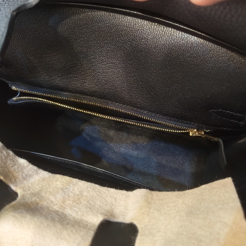 愛馬仕 柏金包birkin25 黑色89 金扣 W刻-9