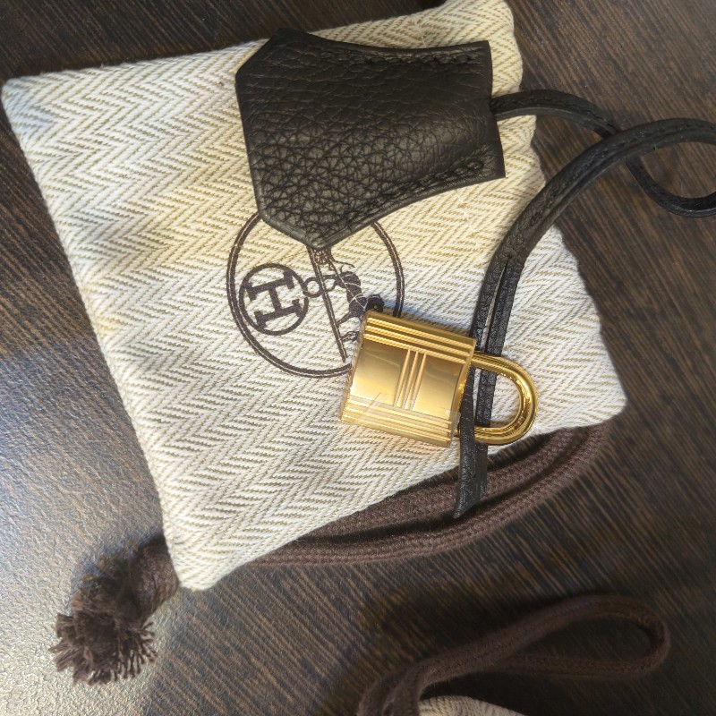 愛馬仕 柏金包birkin25 黑色89 金扣 W刻-13