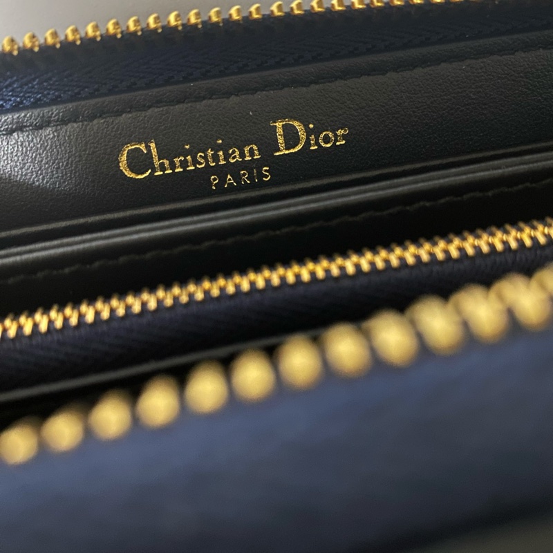 全新DIOR 30 Montage Voyagur 藍色 限定長夾(大全配)-10