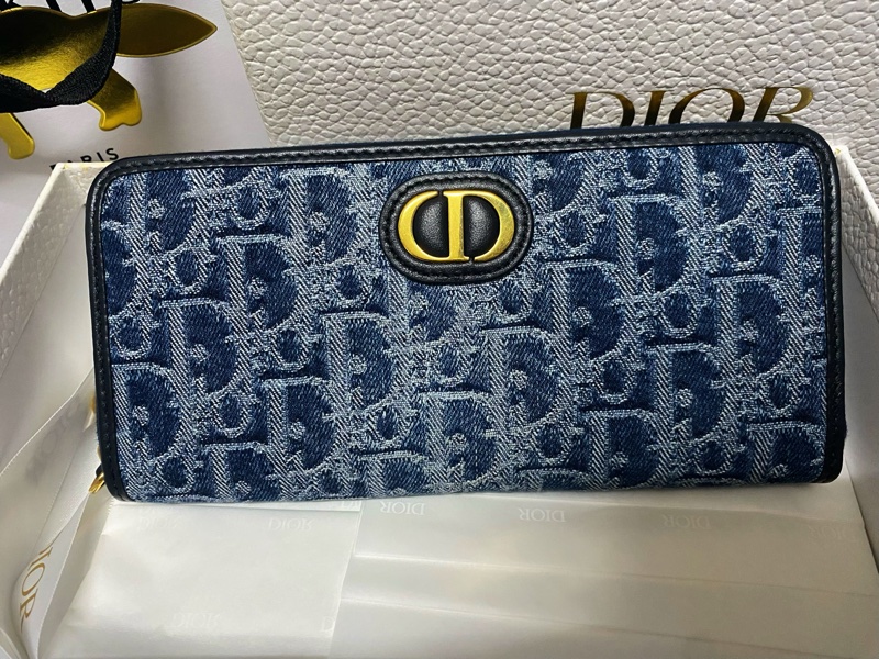 全新DIOR 30 Montage Voyagur 藍色 限定長夾(大全配)-1