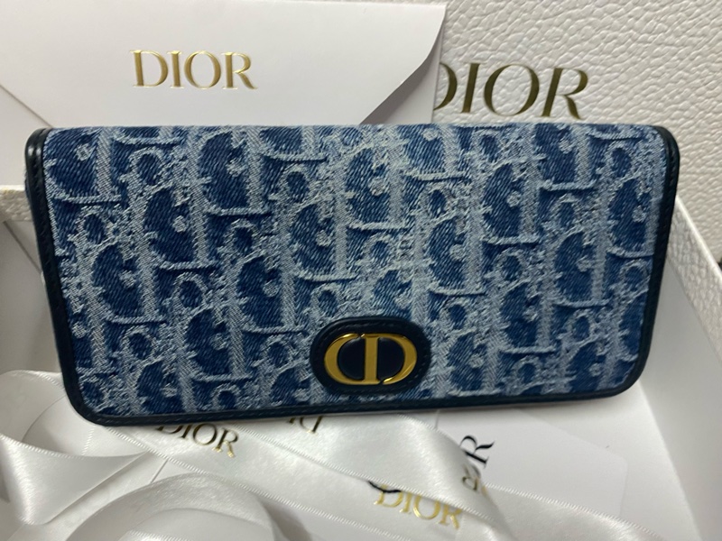 全新DIOR 30 Montage Voyagur 藍色 限定長夾(大全配)-3