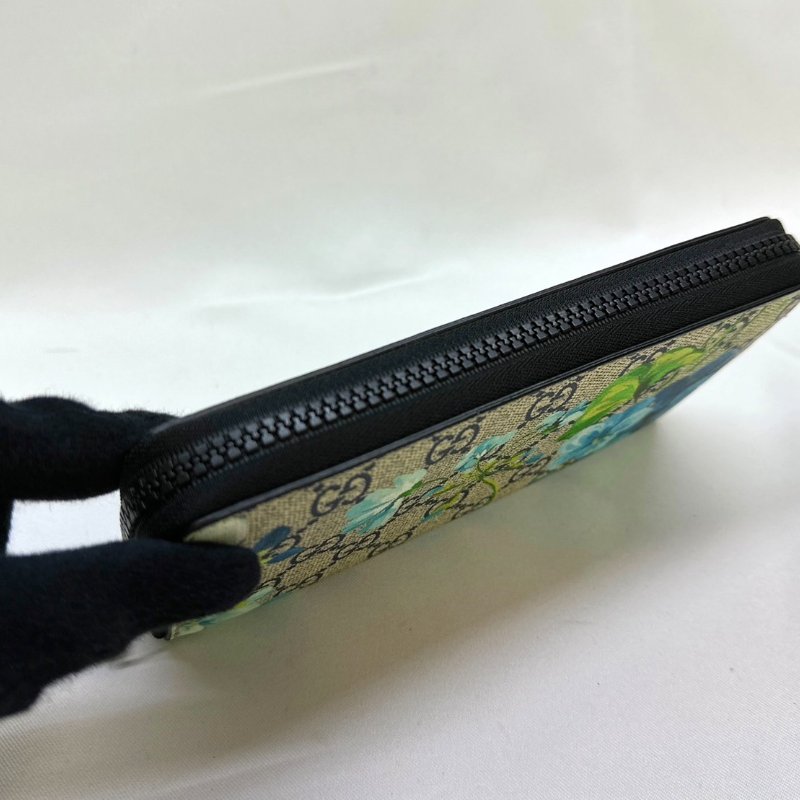 GUCCI 花卉帆布拉鍊長夾-6