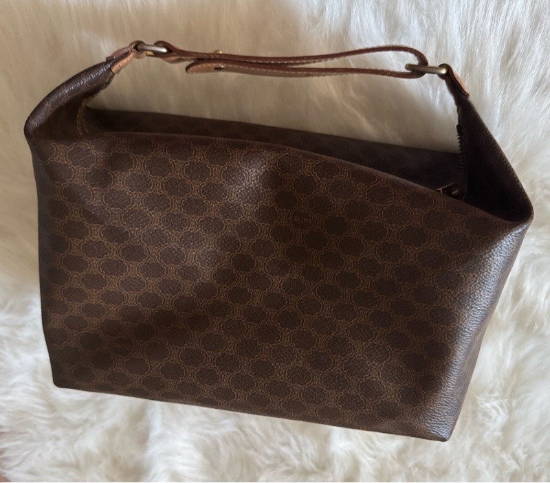 中古包 Vintage Celine 棕花飯盒包-1