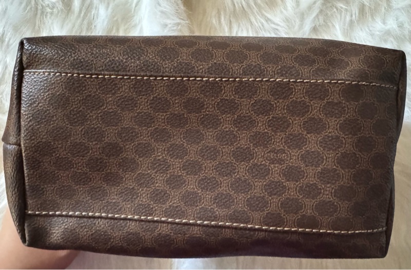 中古包 Vintage Celine 棕花飯盒包-8