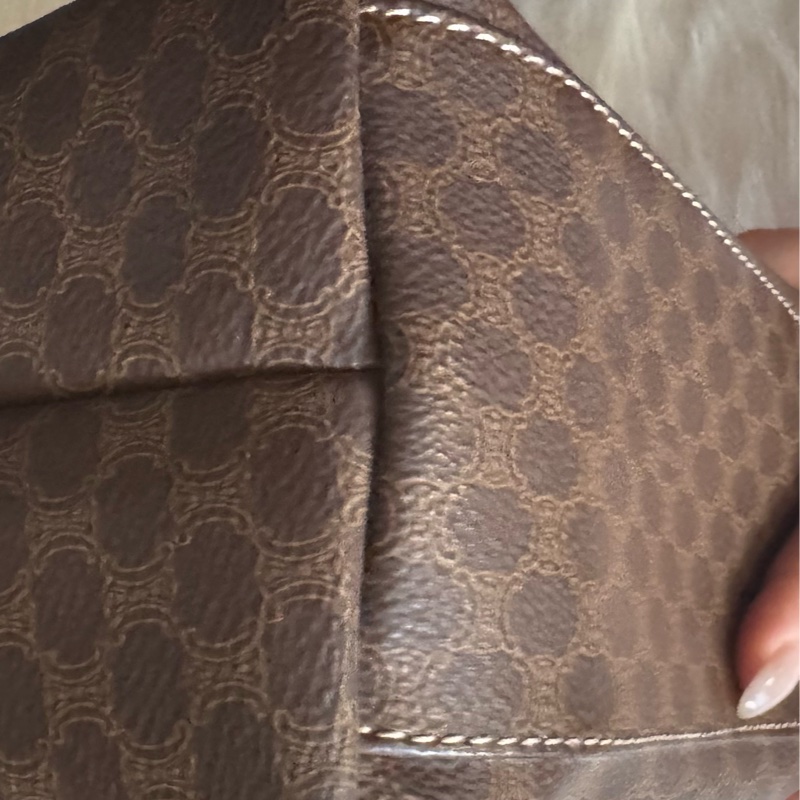 中古包 Vintage Celine 棕花飯盒包-9