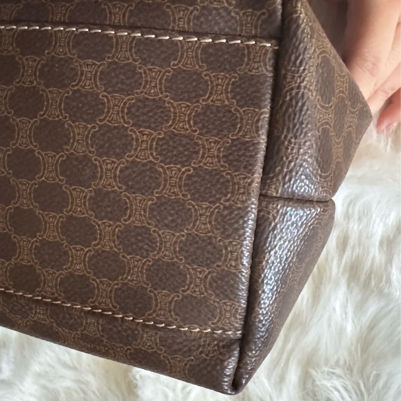 中古包 Vintage Celine 棕花飯盒包-10