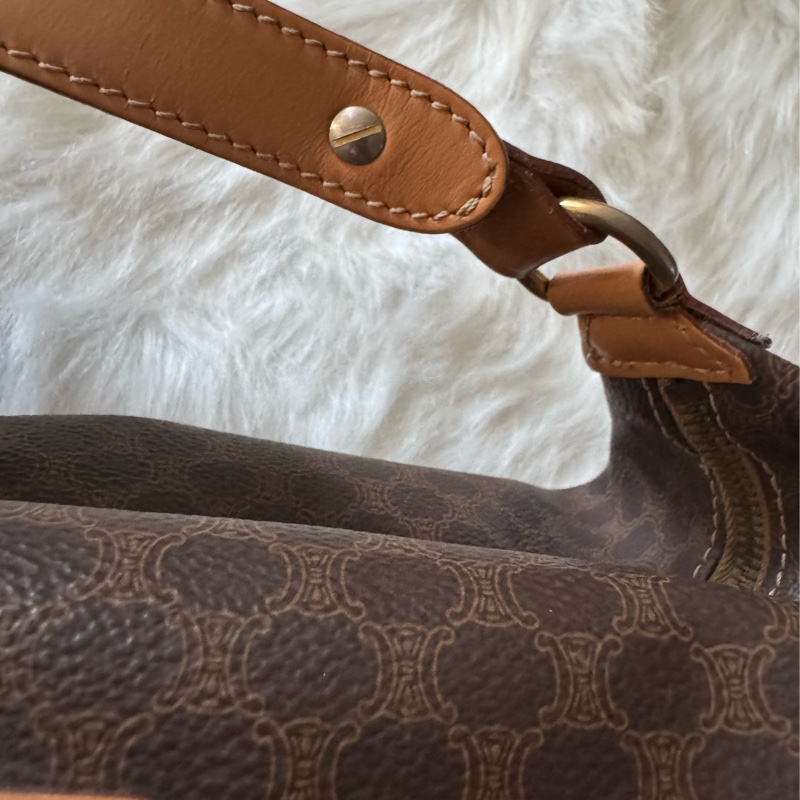 中古包 Vintage Celine 棕花飯盒包-15