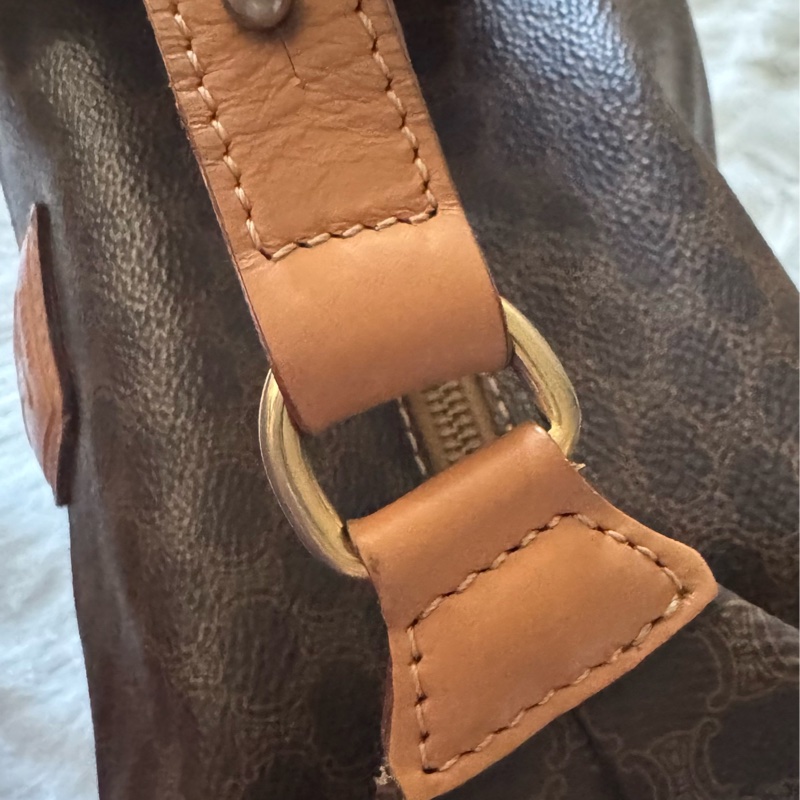 中古包 Vintage Celine 棕花飯盒包-17