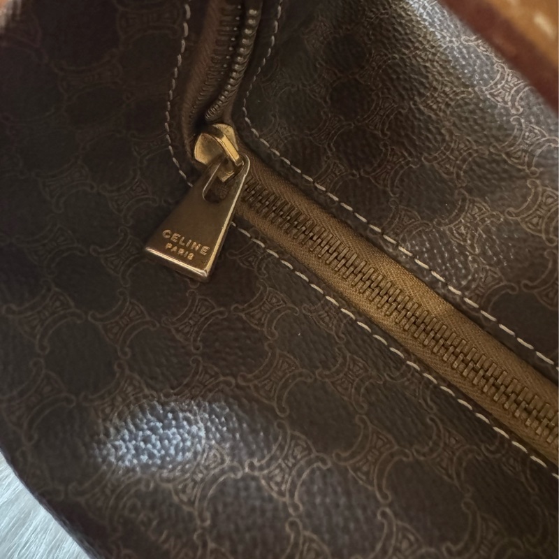 中古包 Vintage Celine 棕花飯盒包-18