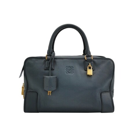 Loewe Amazona大號羊皮純色加固邊角手提包