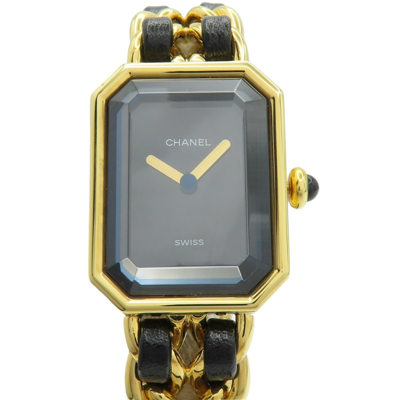 黑色錶盤 皮革鍊帶 Premiere S 腕錶 H0001【Chanel 香奈兒】 H0001-0