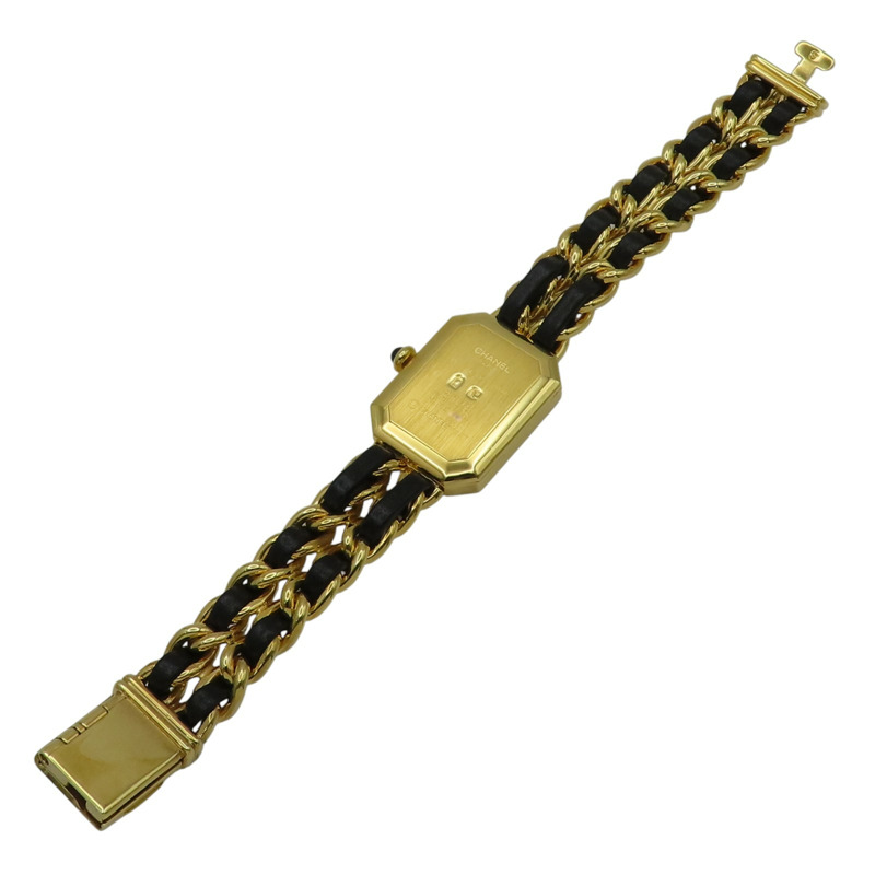 黑色錶盤 皮革鍊帶 Premiere S 腕錶 H0001【Chanel 香奈兒】 H0001-5