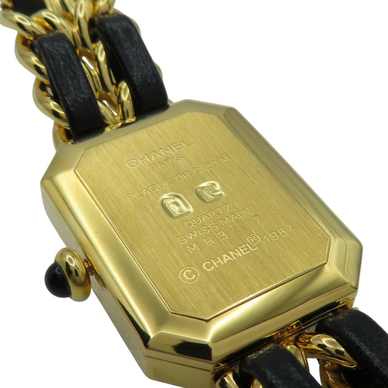 黑色錶盤 皮革鍊帶 Premiere S 腕錶 H0001【Chanel 香奈兒】 H0001-6