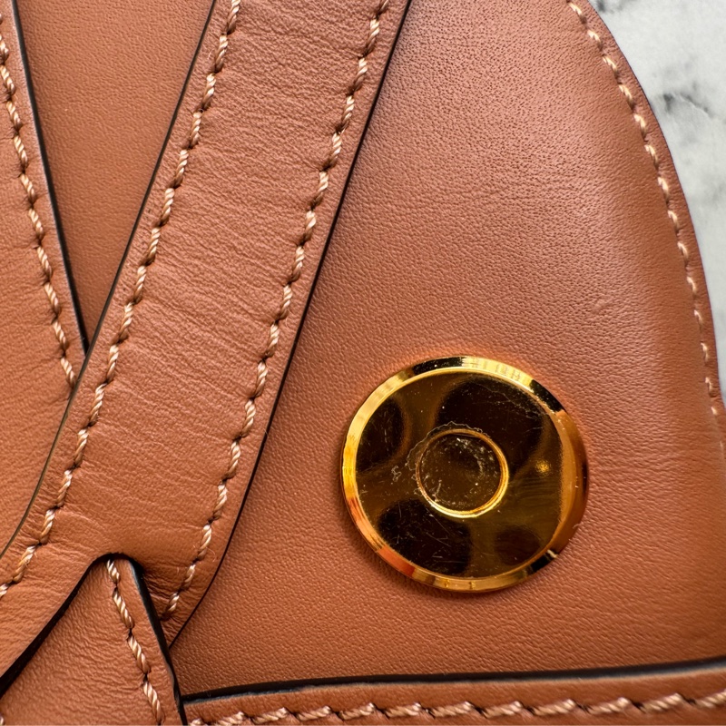 LOEWE棕色MINI GATE寬背帶斜背包-13