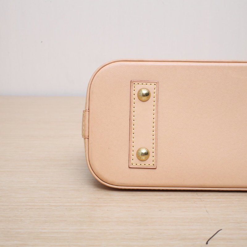 LOUIS VUITTON ALMA貝殼包BB23.5老花PVC晶片肩背包-2