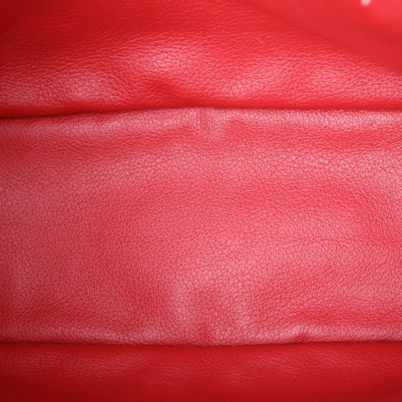 GOYARD Anjou雙面購物袋Mini20紅色牛皮/PVC銀扣牛皮PVC肩背包-5