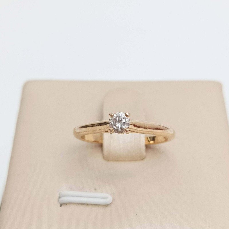 Cartier 鉆戒18分 18k玫瑰金 51碼-0