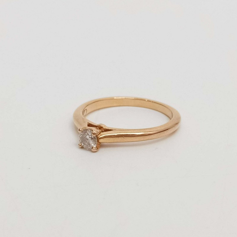 Cartier 鉆戒18分 18k玫瑰金 51碼-2