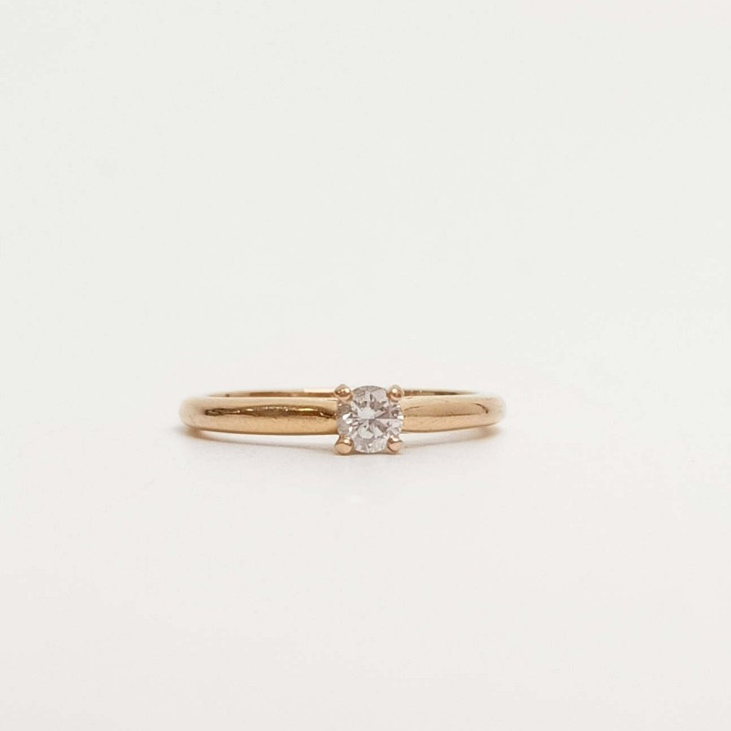Cartier 鉆戒18分 18k玫瑰金 51碼-3