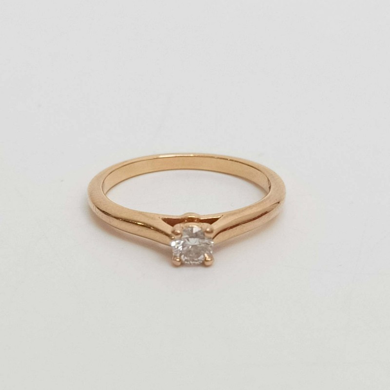 Cartier 鉆戒18分 18k玫瑰金 51碼-7