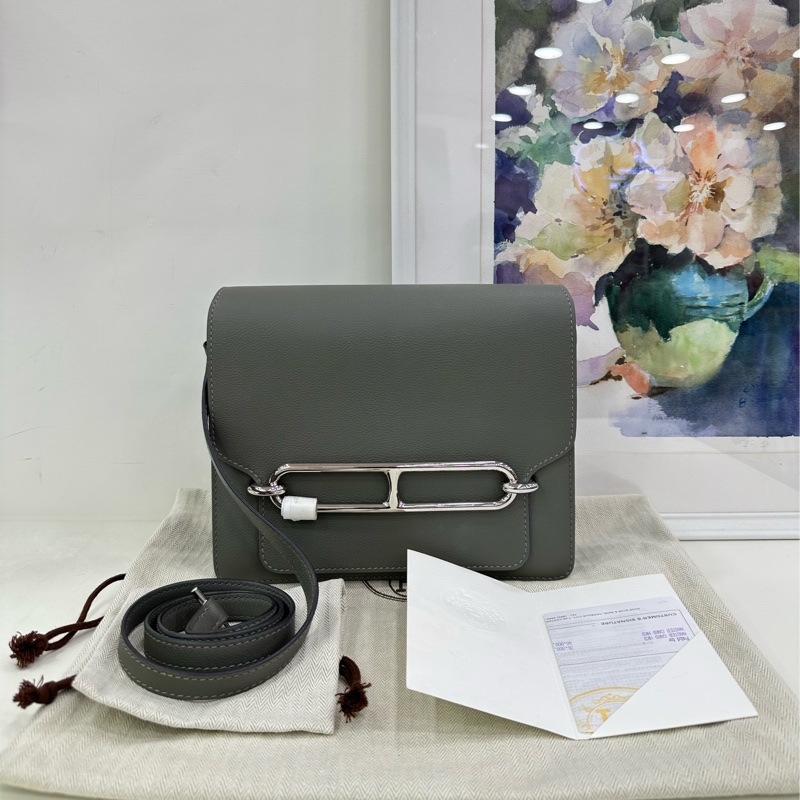 Hermes/愛馬仕 Roulis23豬鼻子 0L積雨雲銀扣 z刻 2022年購證-0