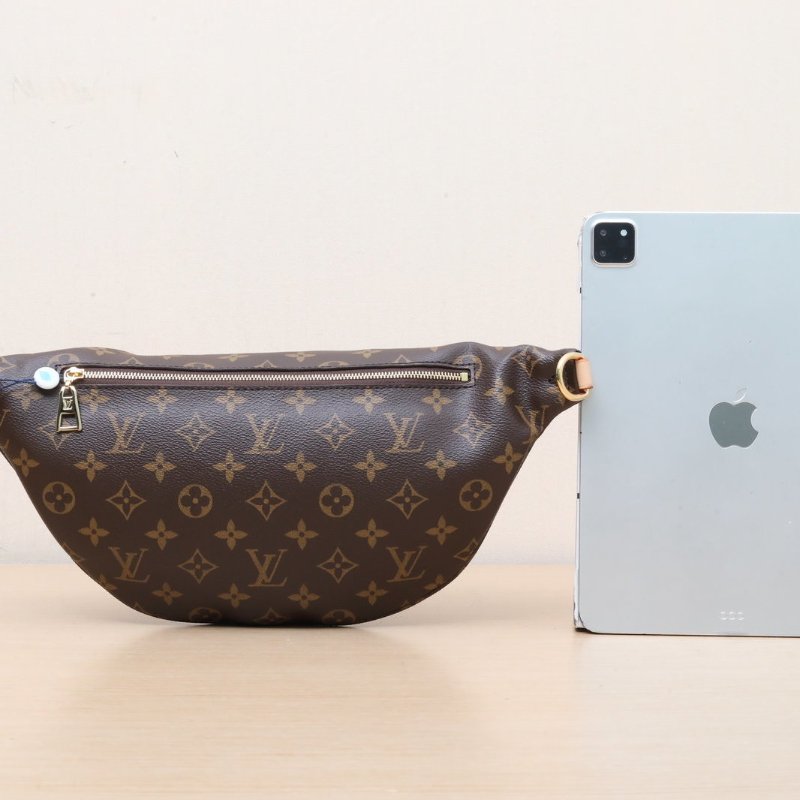 LOUIS VUITTON 老花PVC晶片Highrisebumbag腰包配可拆卸肩帶肩背包-1