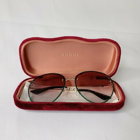 GUCCI 飛行員金屬鏡框太陽眼鏡