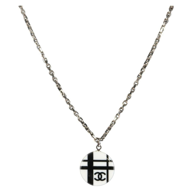 【日本直送】香奈兒項鍊金屬銀色 CC 正品 130689M-0